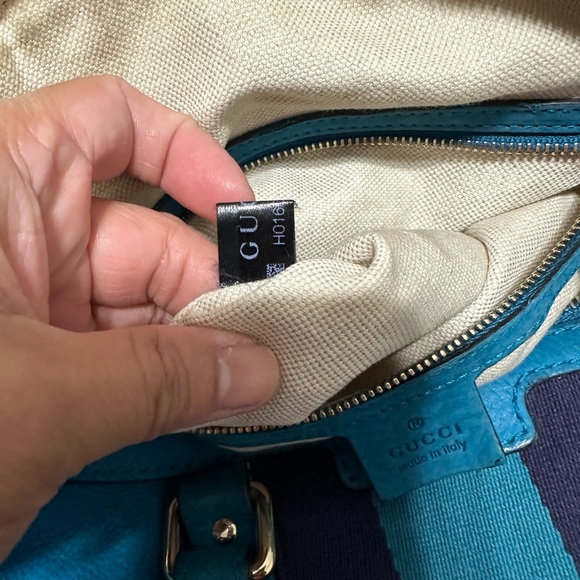 GUCCI❤️🌟WEB BOSTON SUEDE & LEATHER BAG⭐️ - Picture 13 of 13